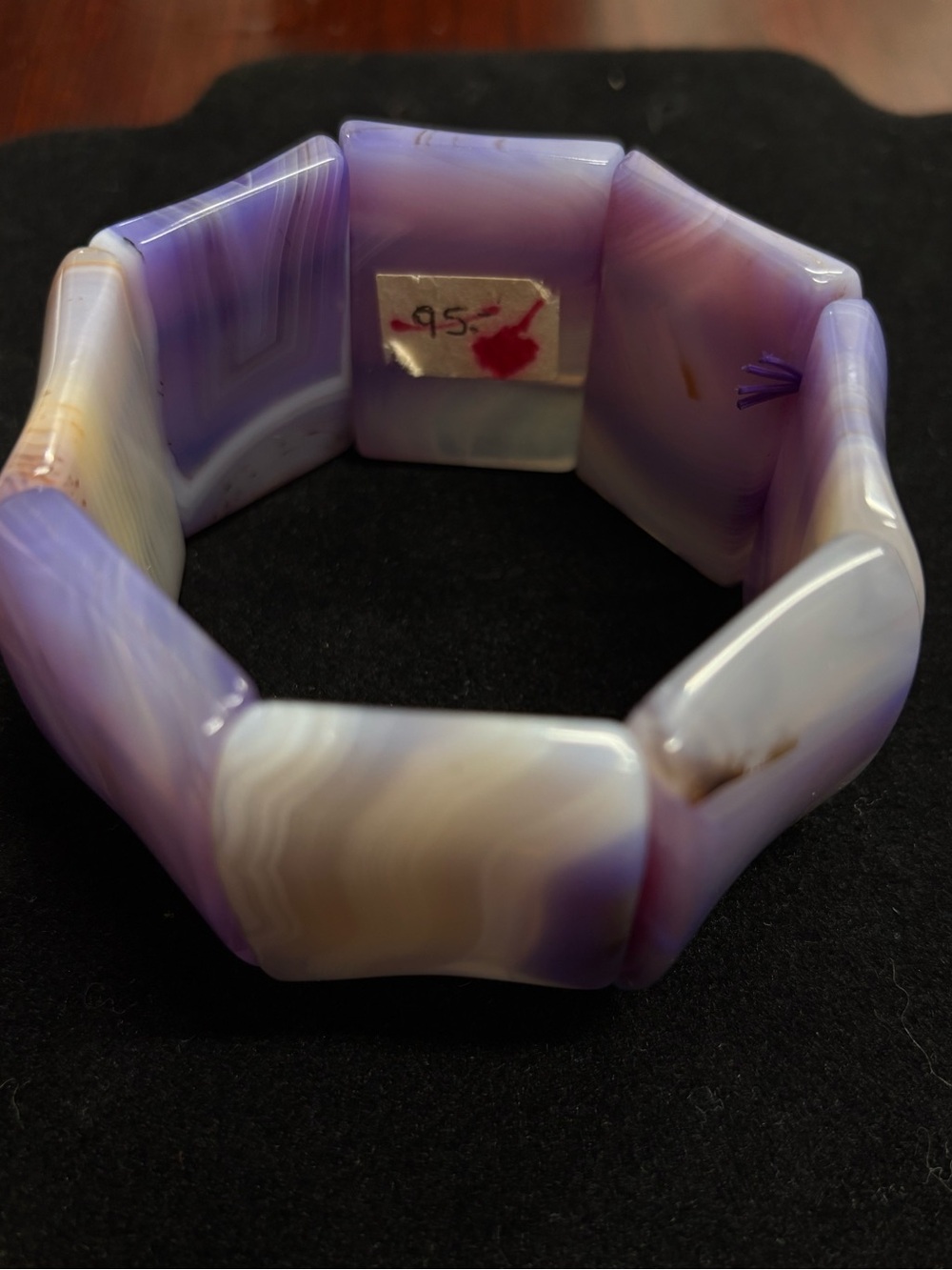 Stunning purple agate bracelet size 7.5 - Picture 4 of 6
